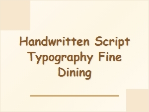 Cursive Elegance for a Fine Dining Menu
