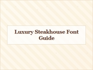 Choosing Fonts for a Luxury Steakhouse Menu